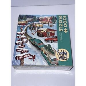 Cobble Hill 1000 Piece Puzzle Christmas Campers Diane Dempsey Brand New